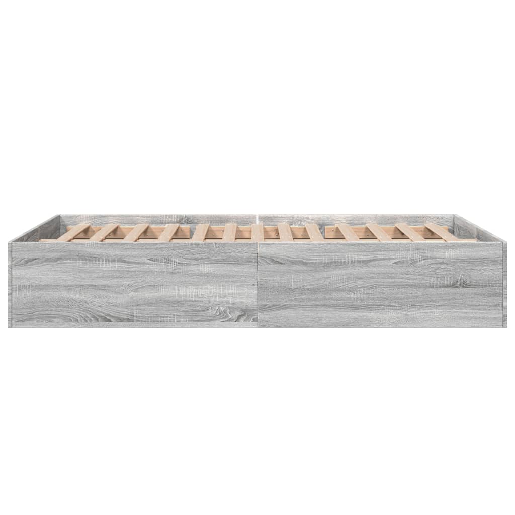 Cadre de lit sans matelas sonoma gris 135x190 cm - XIOS