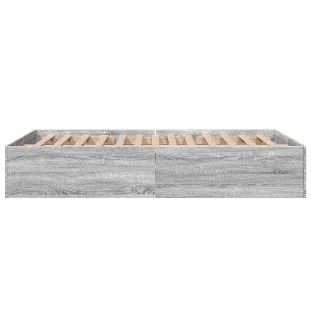 Cadre de lit sans matelas sonoma gris 120x190 cm - XIOS