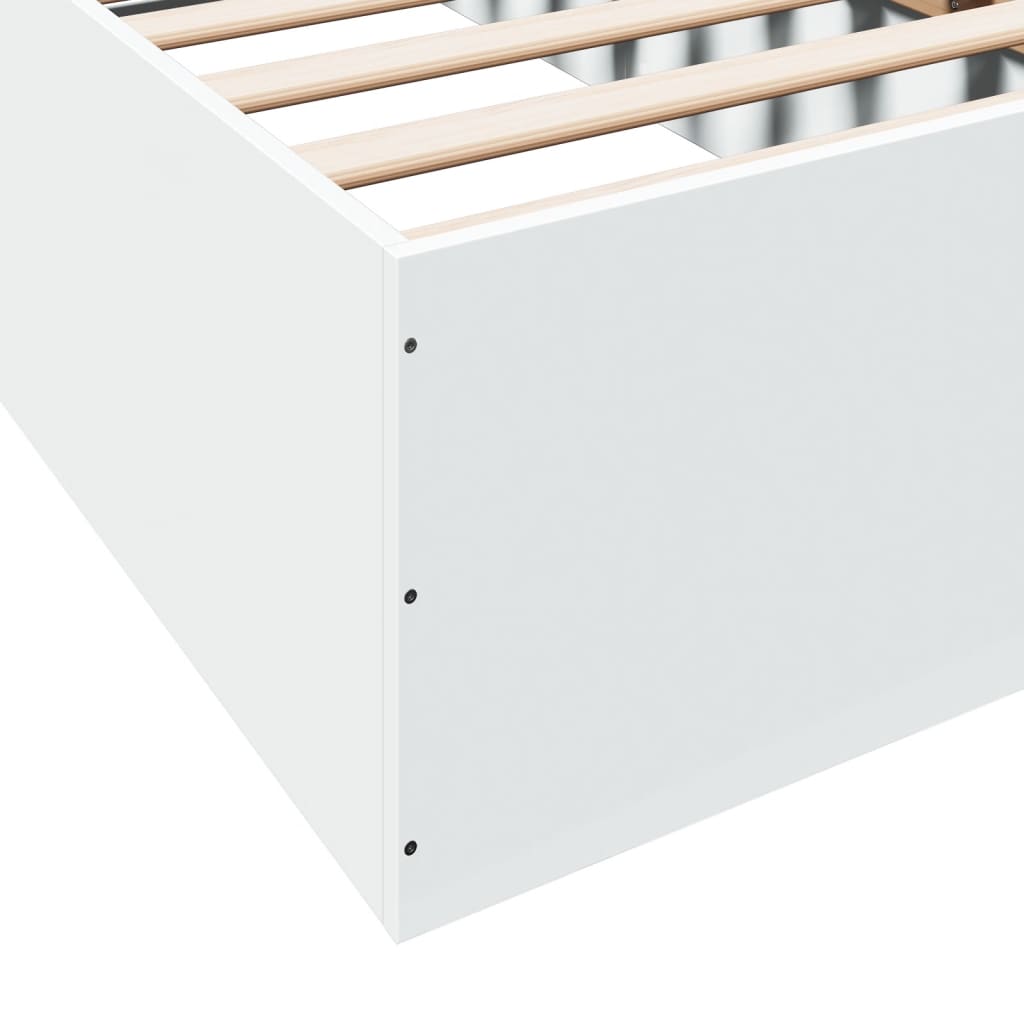 Cadre de lit sans matelas blanc 100x200 cm - XIOS