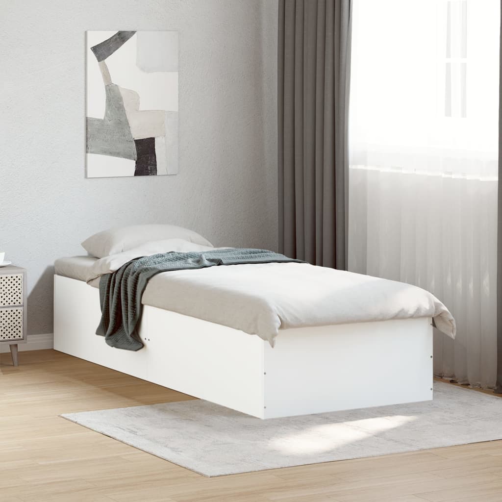 Cadre de lit sans matelas blanc 100x200 cm - XIOS