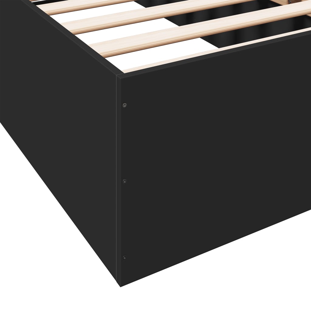 Cadre de lit sans matelas noir 100x200 cm - XIOS