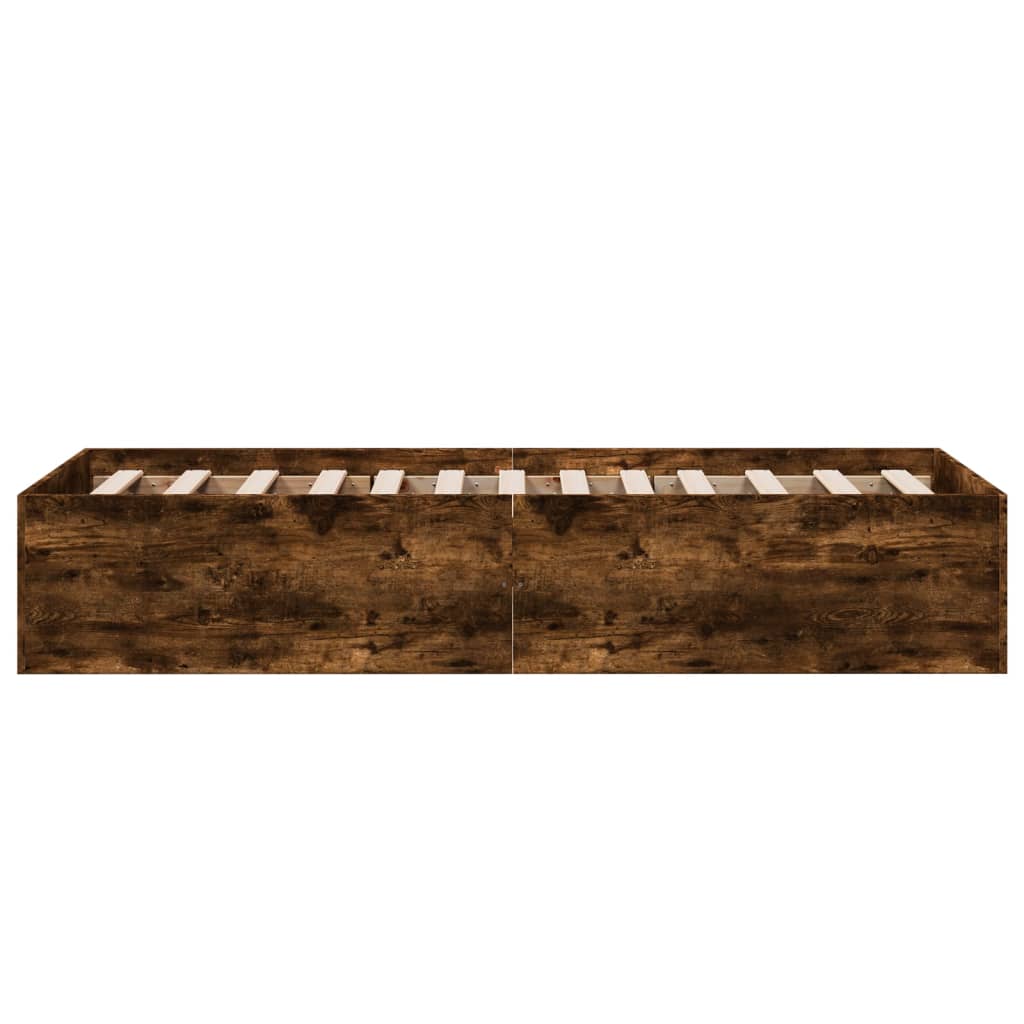 Cadre de lit sans matelas chêne fumé 100x200 cm - XIOS