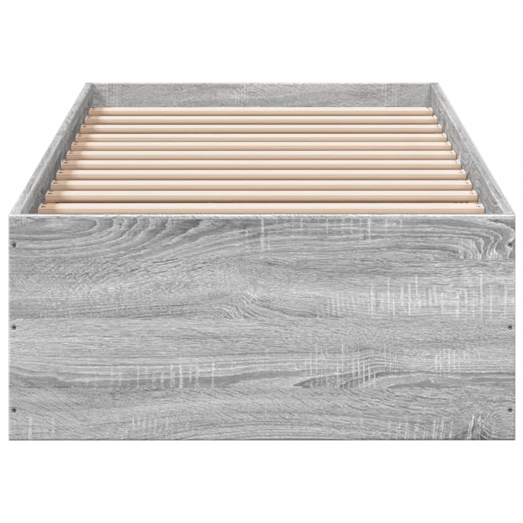 Cadre de lit sans matelas sonoma gris 100x200 cm - XIOS