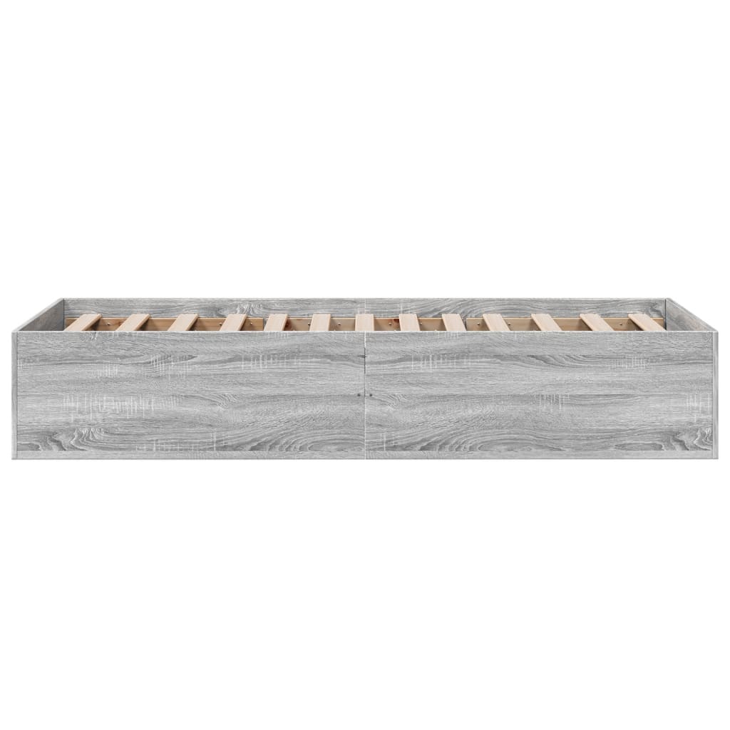 Cadre de lit sans matelas sonoma gris 100x200 cm - XIOS
