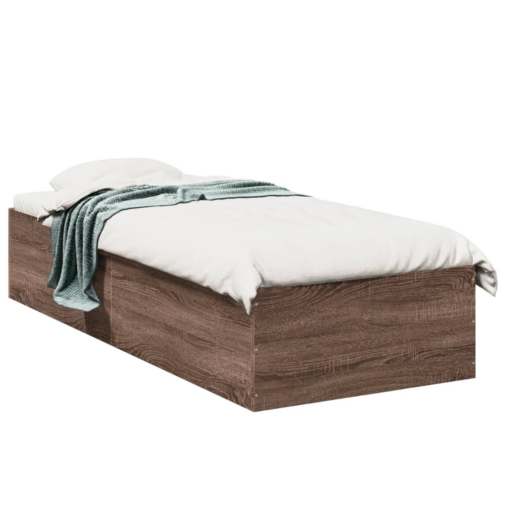 Cadre de lit sans matelas chêne marron 100x200 cm - XIOS