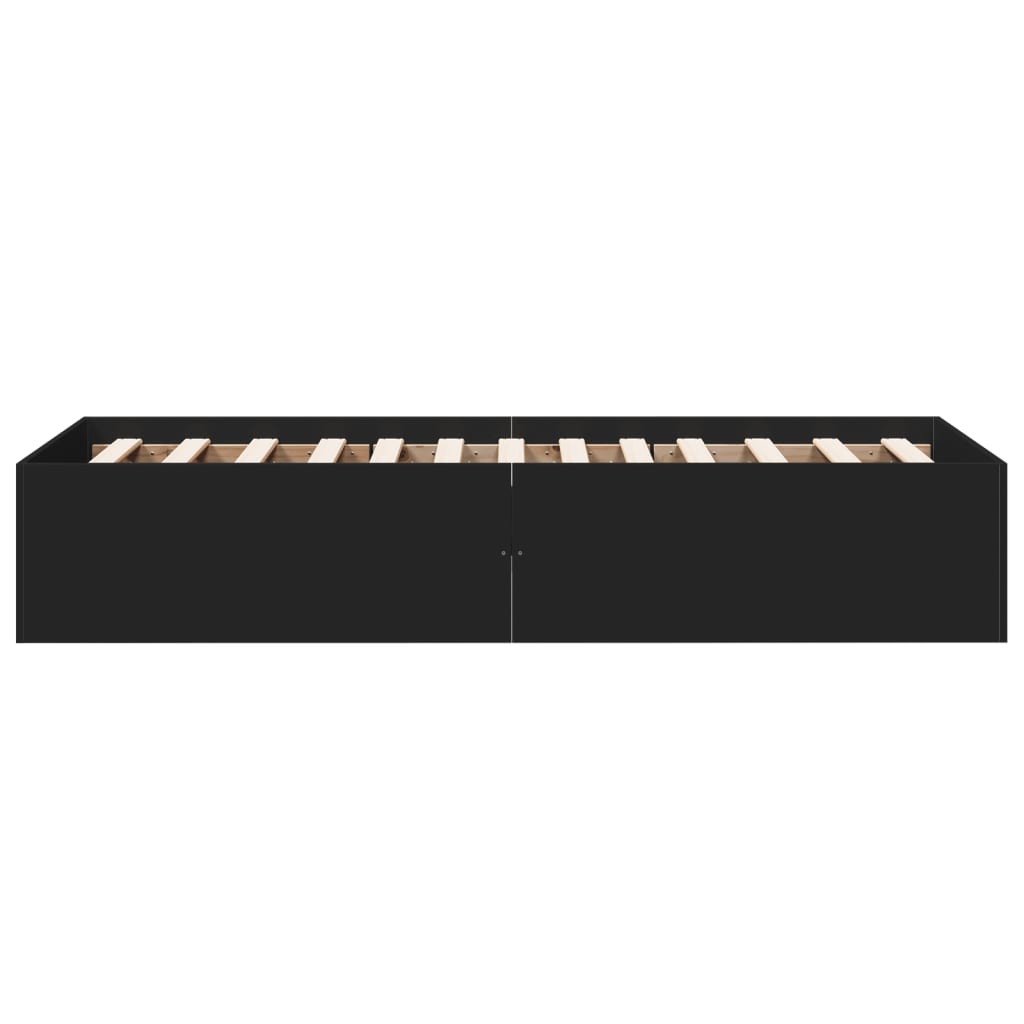 Cadre de lit sans matelas noir 90x200 cm - XIOS