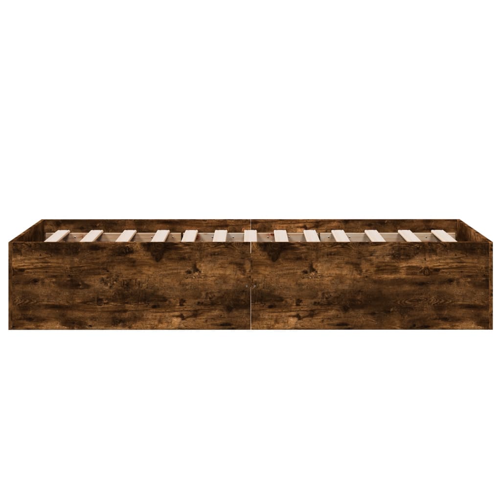 Cadre de lit sans matelas chêne fumé 90x200 cm - XIOS