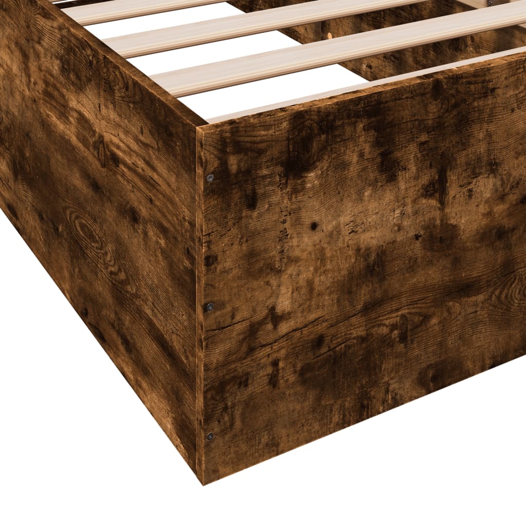 Cadre de lit sans matelas chêne fumé 90x200 cm - XIOS