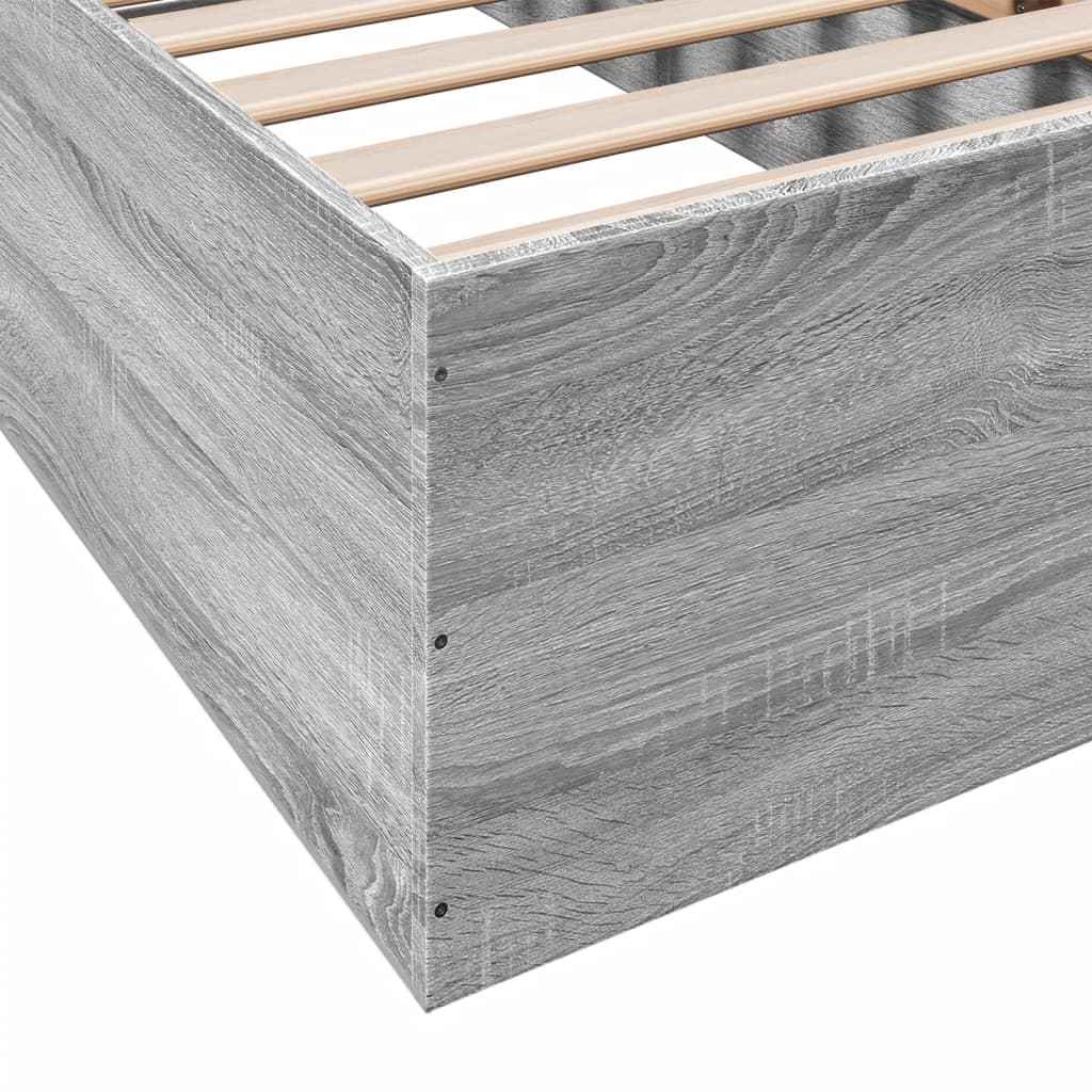 Cadre de lit sans matelas sonoma gris 90x200 cm - XIOS