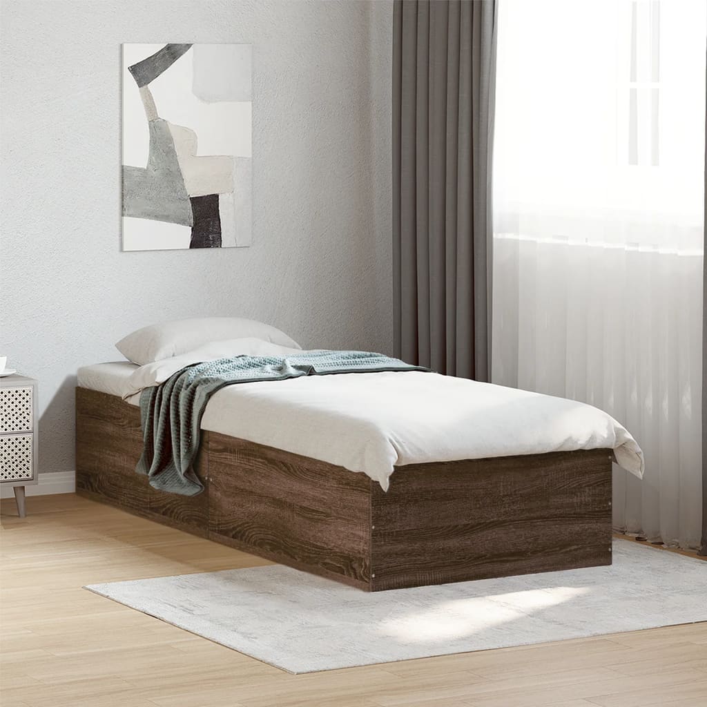 Cadre de lit sans matelas chêne marron 90x200 cm - XIOS