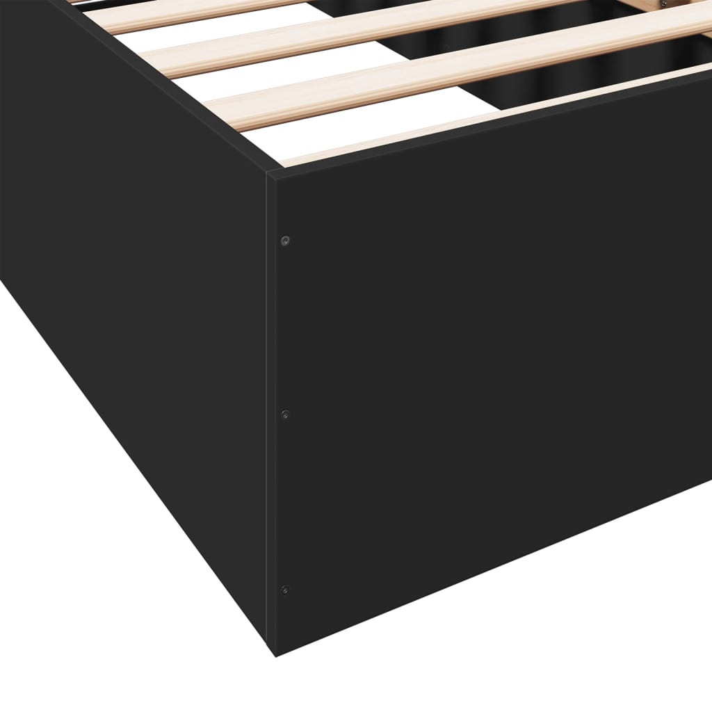 Cadre de lit sans matelas noir 90x190 cm - XIOS