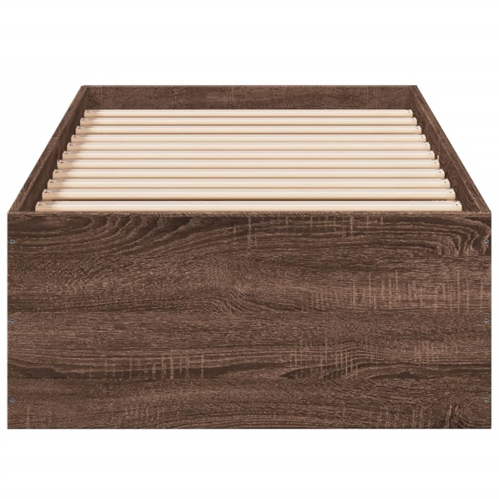 Cadre de lit sans matelas chêne marron 90x190 cm - XIOS