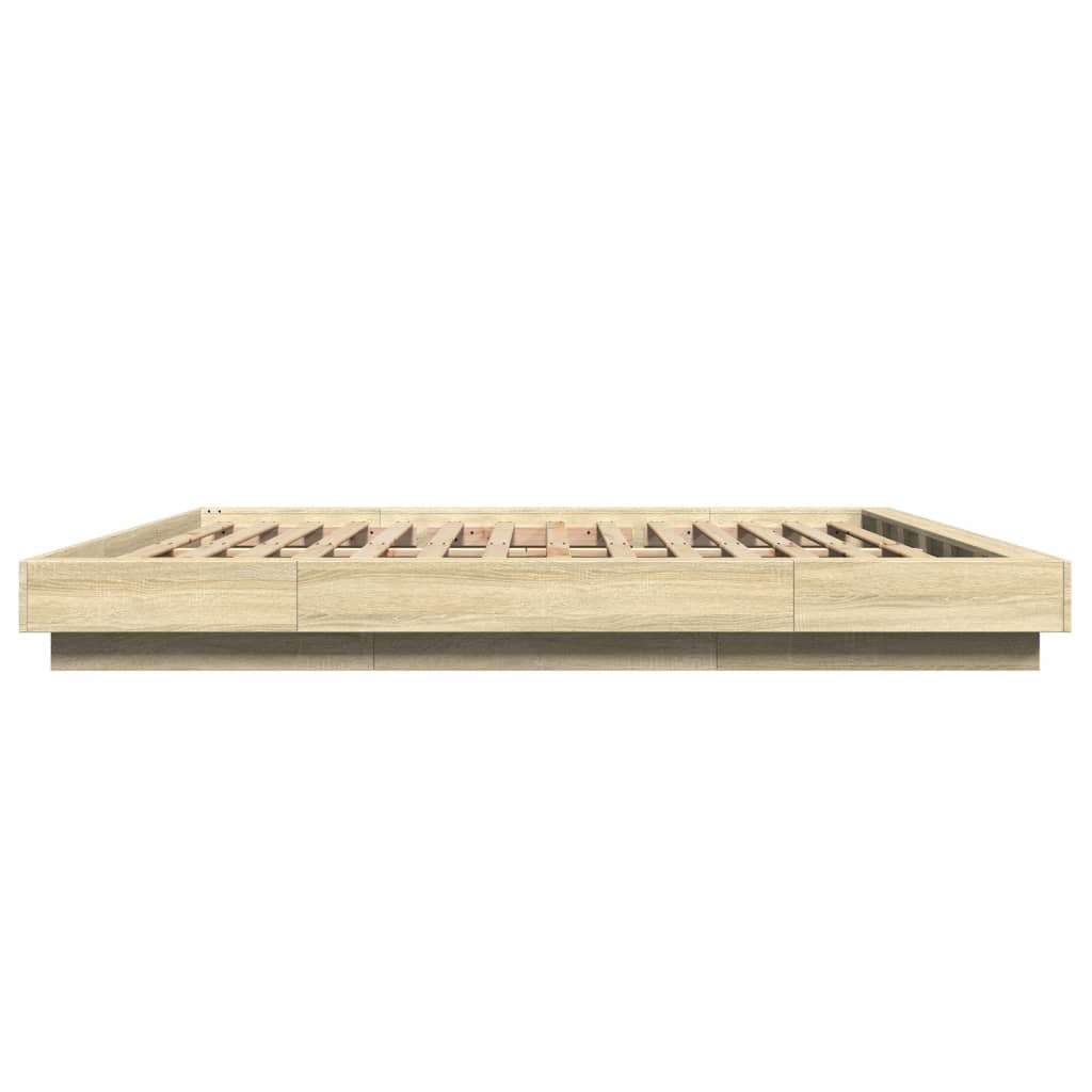 Cadre de lit avec lumières LED sans matelas 200x200 cm - XIOS