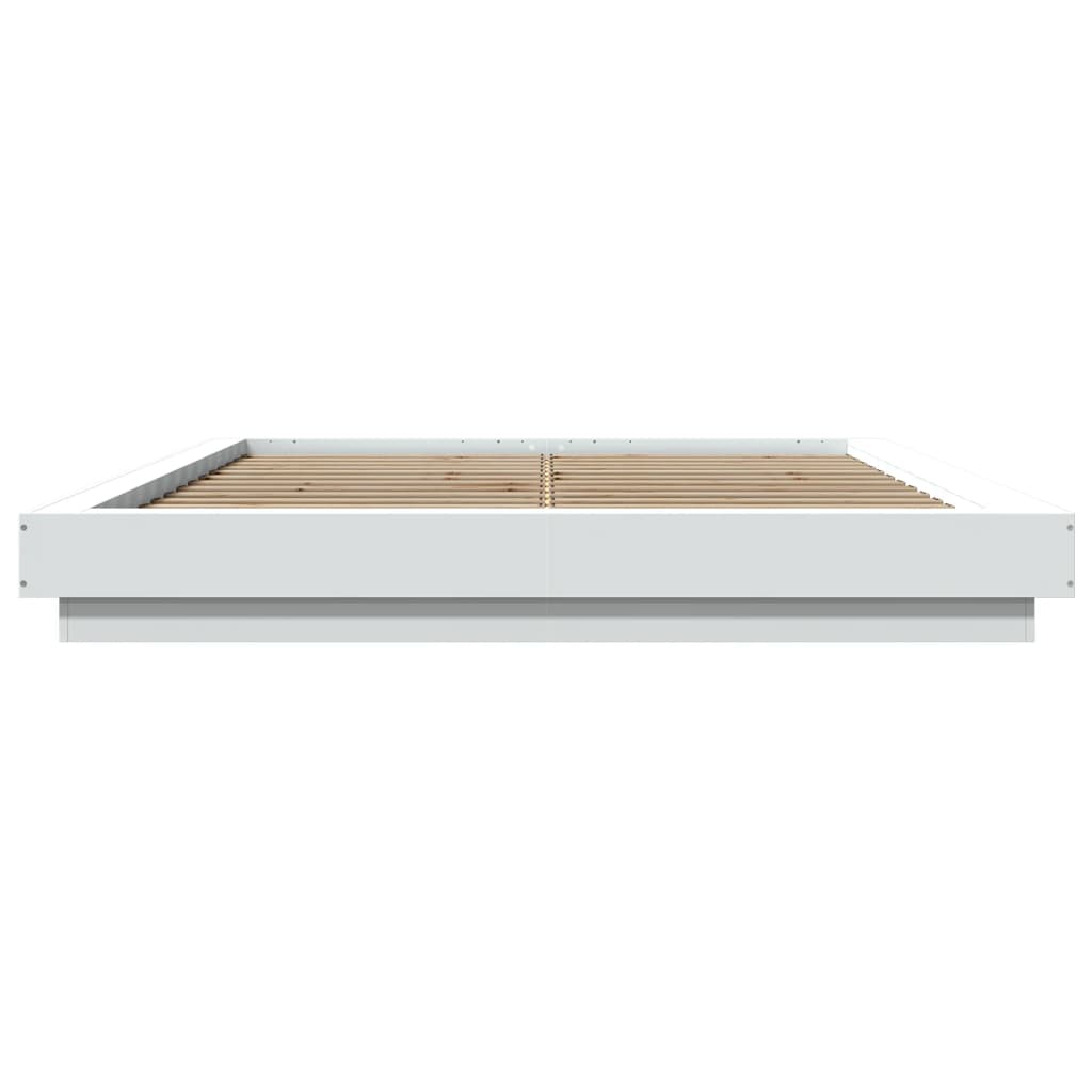 Cadre de lit avec lumières LED sans matelas blanc 160x200 cm - XIOS