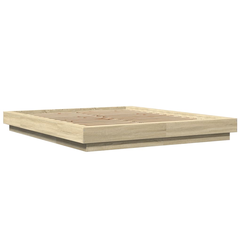 Cadre de lit avec lumières LED sans matelas 160x200 cm - XIOS