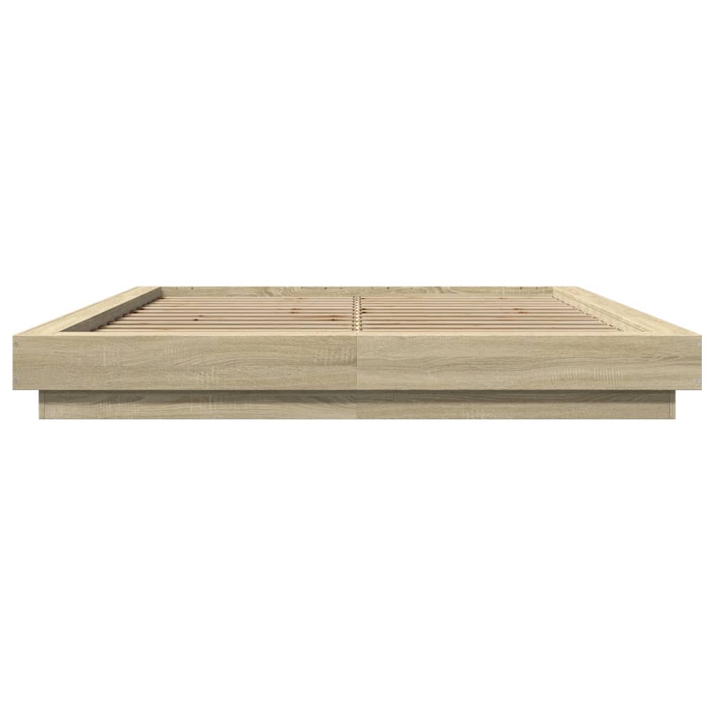 Cadre de lit avec lumières LED sans matelas 160x200 cm - XIOS