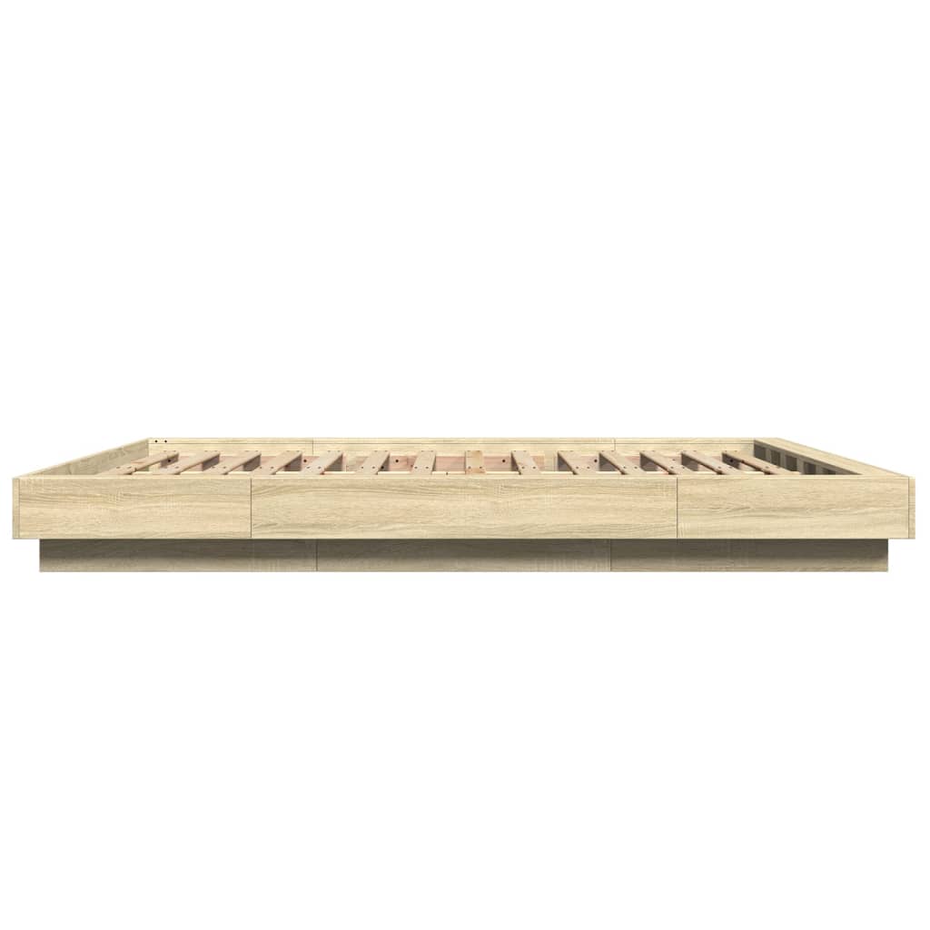 Cadre de lit avec lumières LED sans matelas 160x200 cm - XIOS