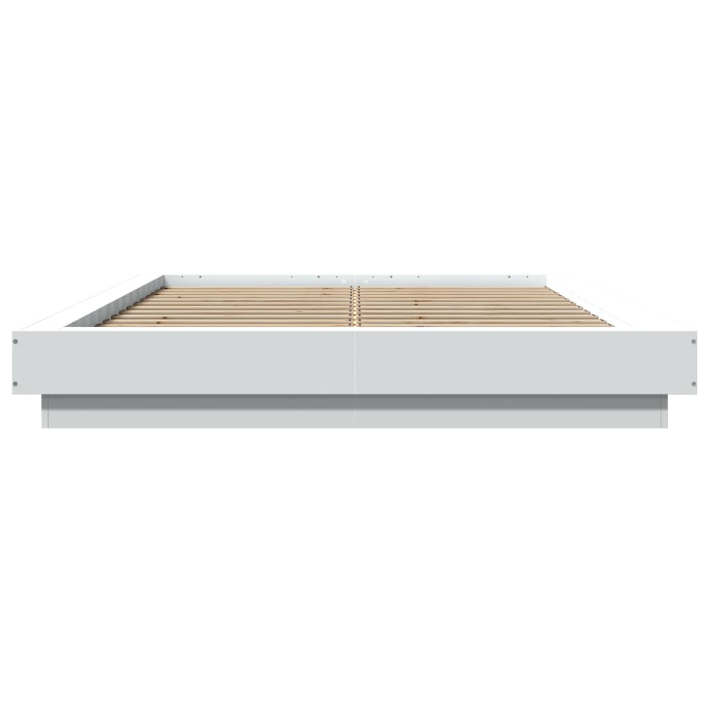 Cadre de lit avec lumières LED sans matelas blanc 120x200 cm - XIOS