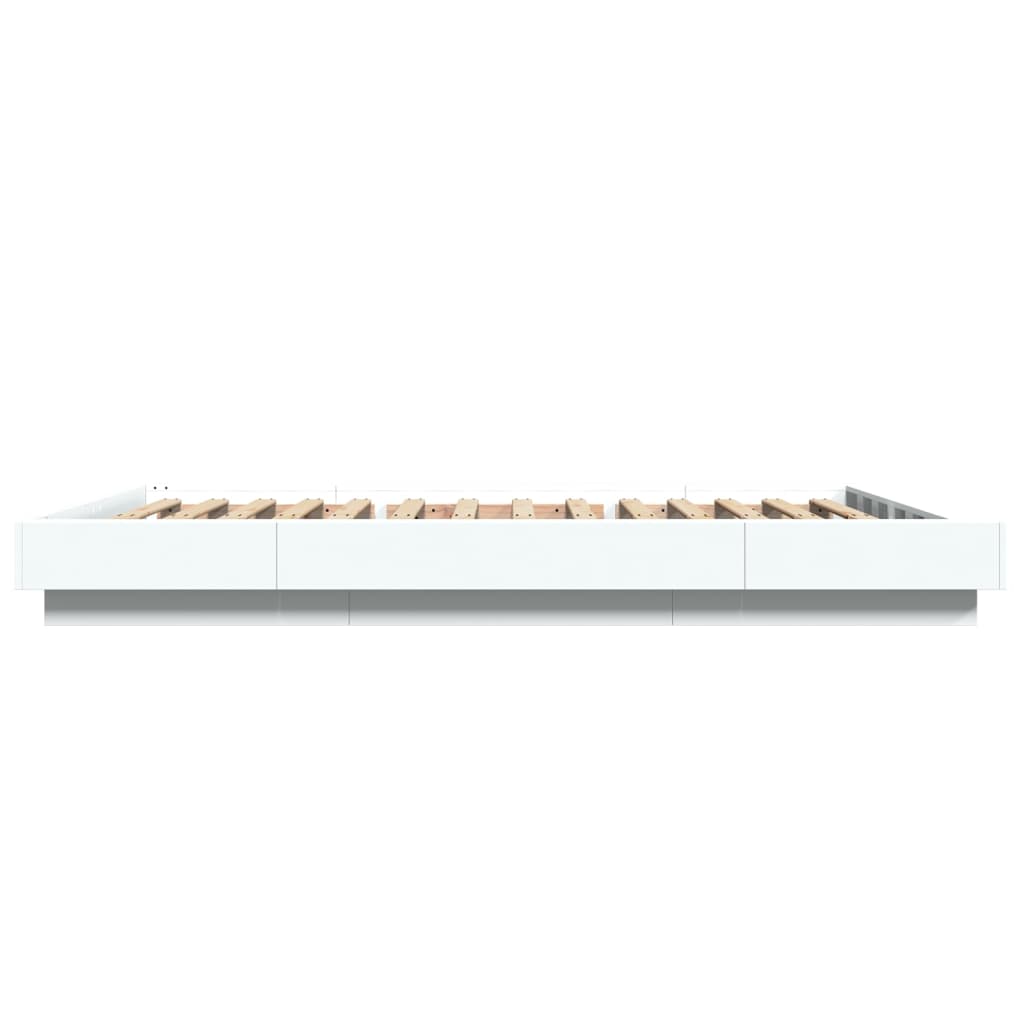 Cadre de lit avec lumières LED sans matelas blanc 120x200 cm - XIOS