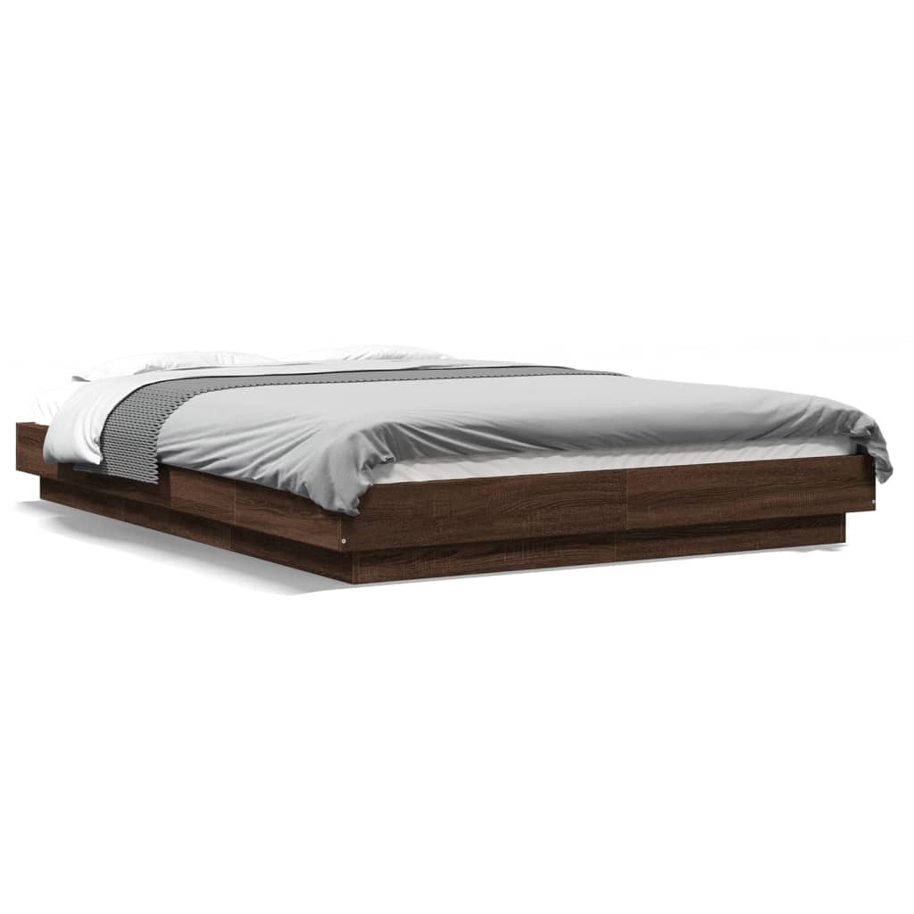 Cadre de lit avec lumières LED sans matelas 120x200 cm - XIOS