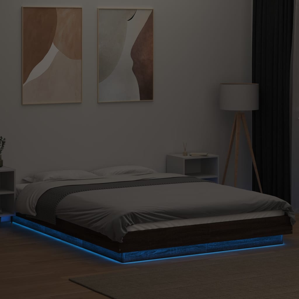 Cadre de lit avec lumières LED sans matelas 120x200 cm - XIOS