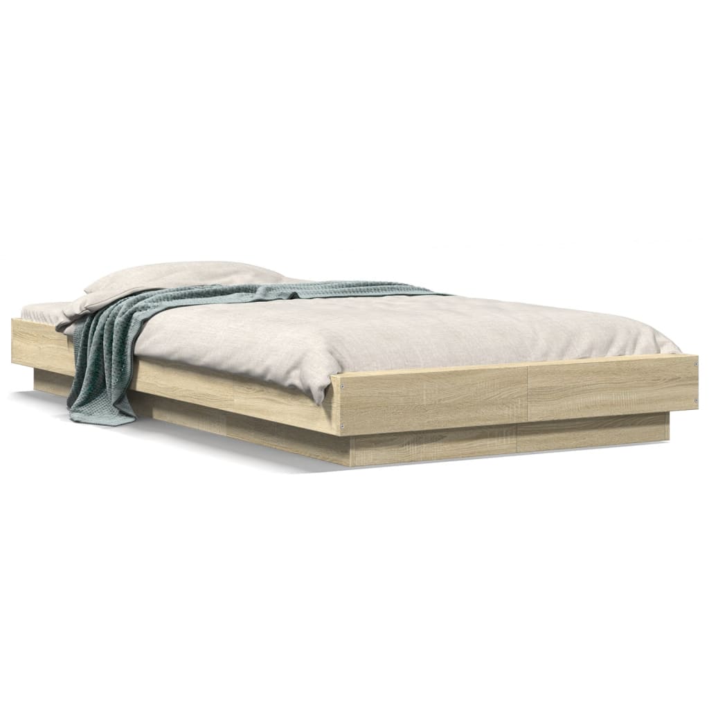 Cadre de lit avec lumières LED sans matelas 100x200 cm - XIOS