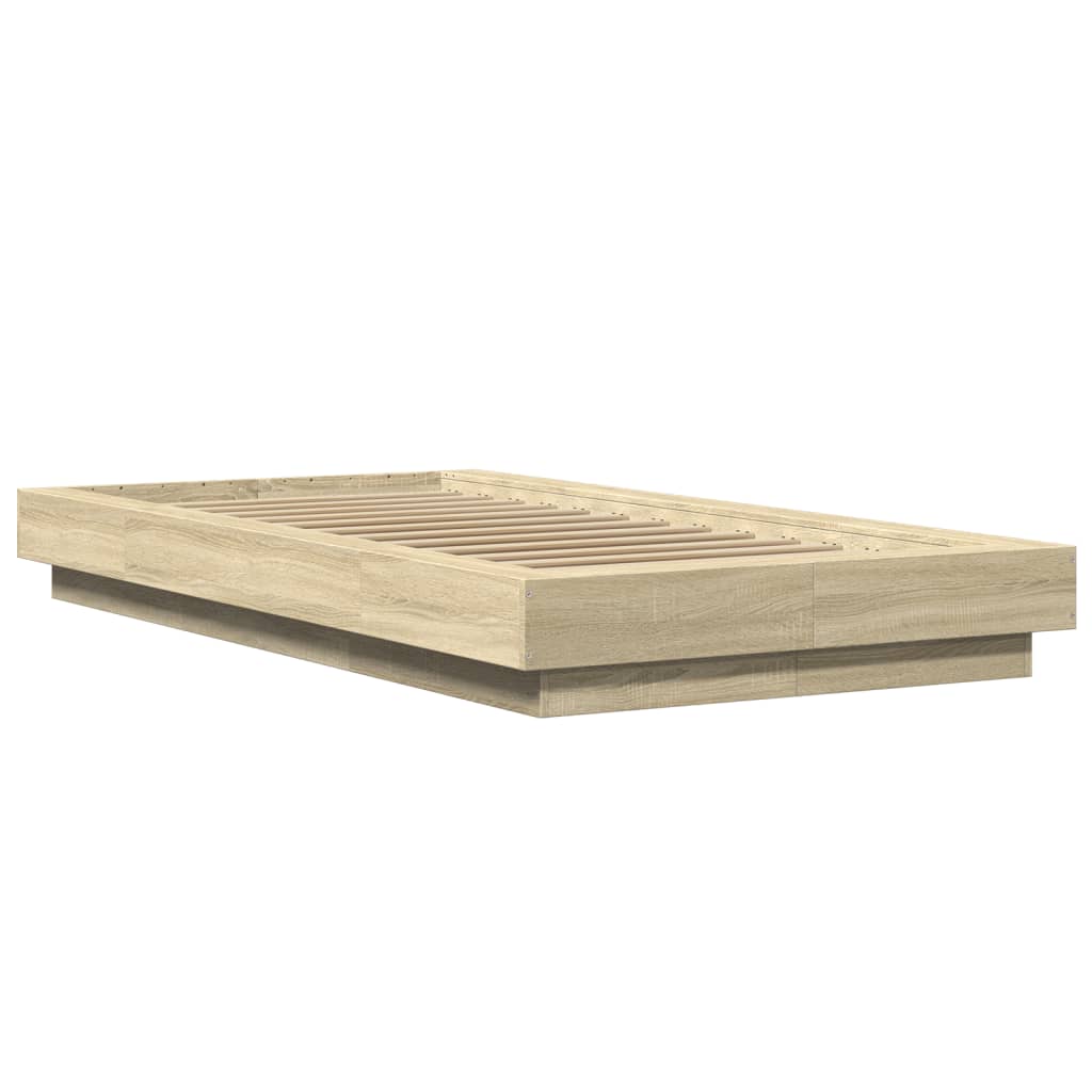 Cadre de lit avec lumières LED sans matelas 100x200 cm - XIOS