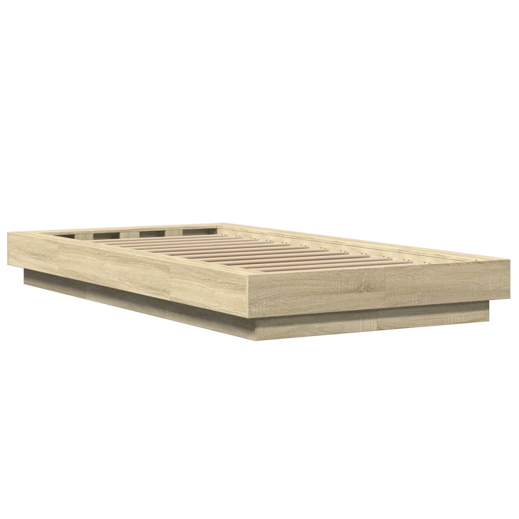 Cadre de lit avec lumières LED sans matelas 100x200 cm - XIOS