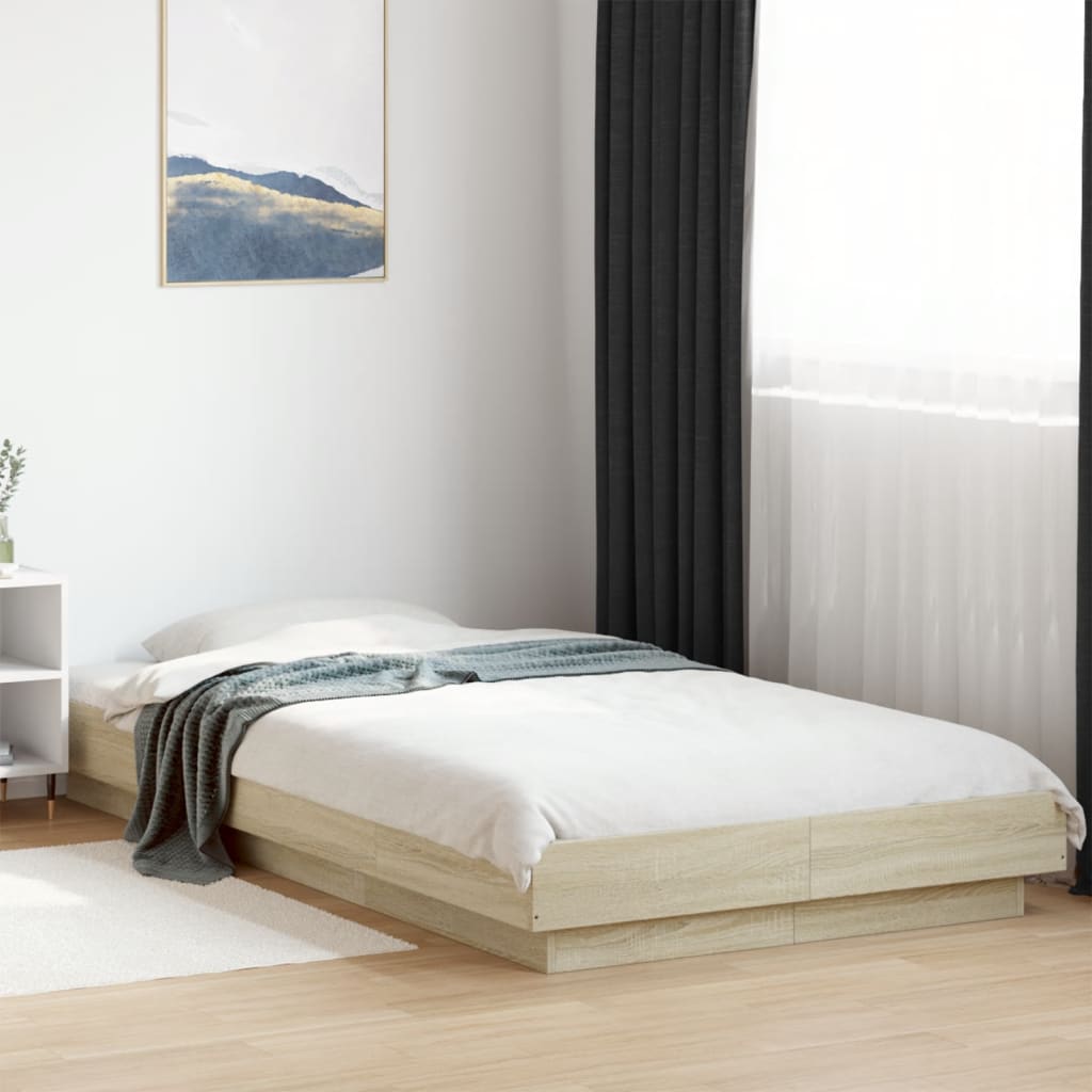 Cadre de lit avec lumières LED sans matelas 100x200 cm - XIOS