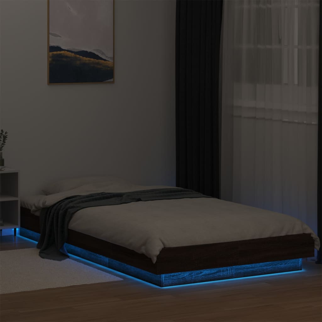 Cadre de lit avec lumières LED sans matelas 100x200 cm - XIOS