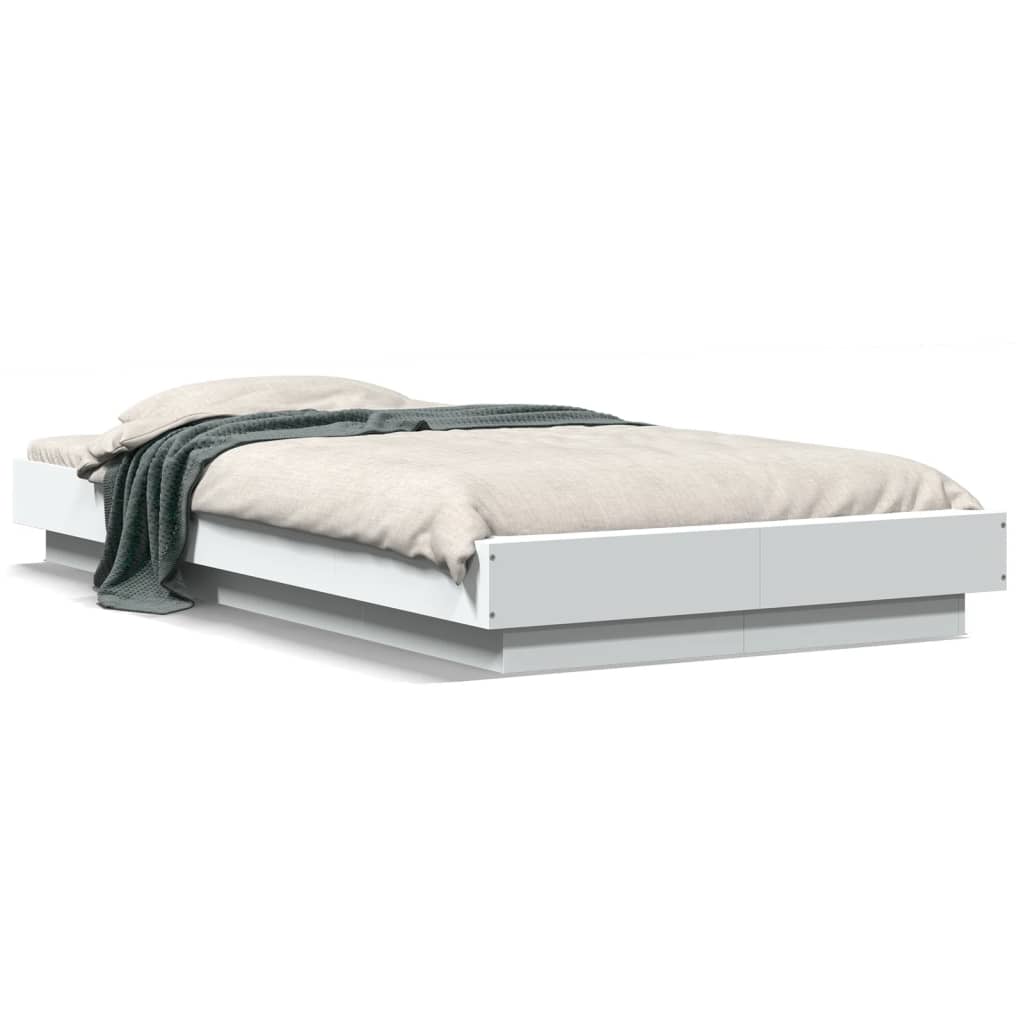 Cadre de lit avec lumières LED sans matelas blanc 90x200 cm - XIOS