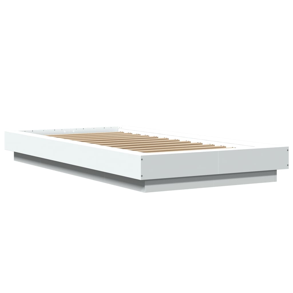 Cadre de lit avec lumières LED sans matelas blanc 90x200 cm - XIOS