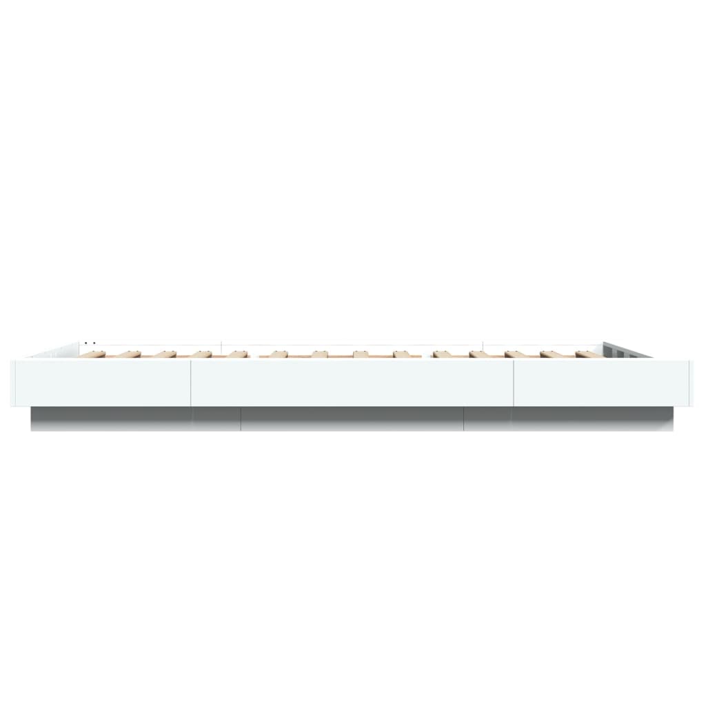 Cadre de lit avec lumières LED sans matelas blanc 90x200 cm - XIOS