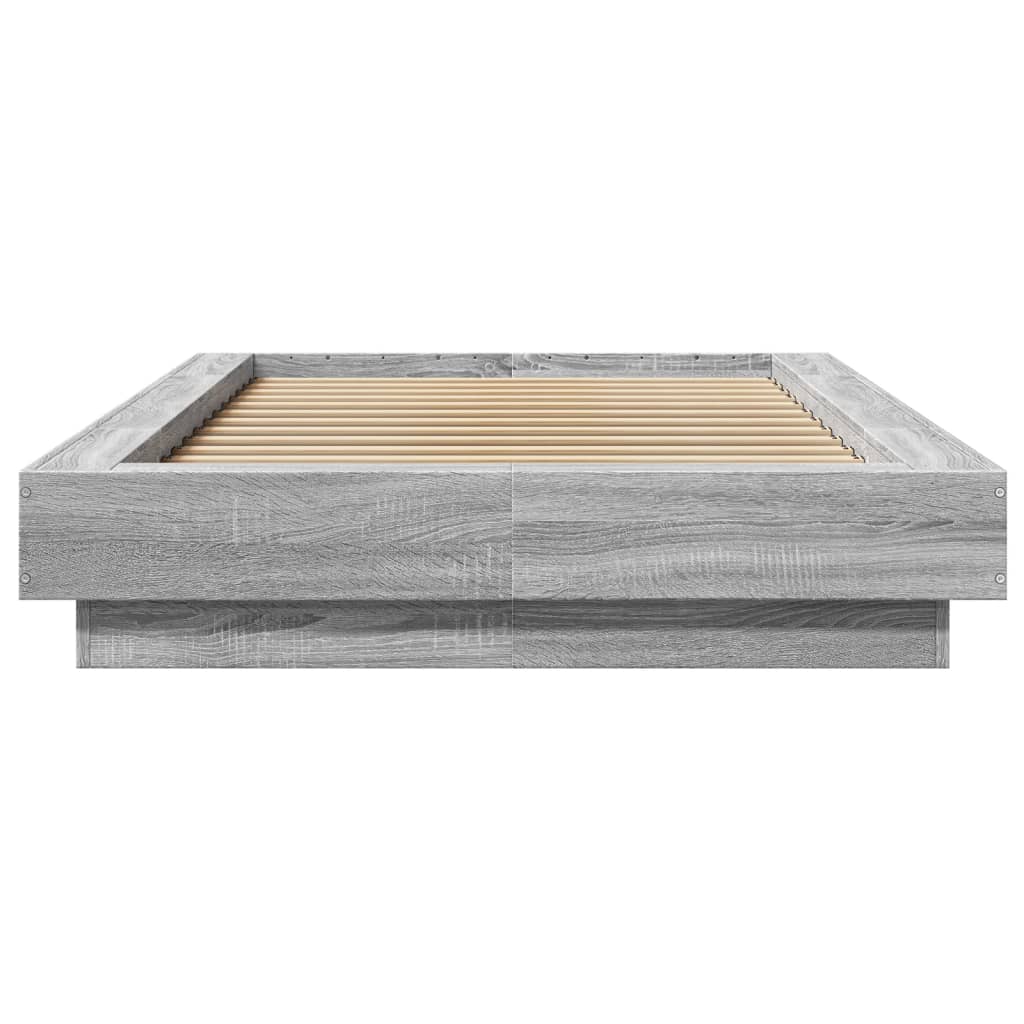Cadre de lit et lumières LED sans matelas sonoma gris 90x200 cm - XIOS