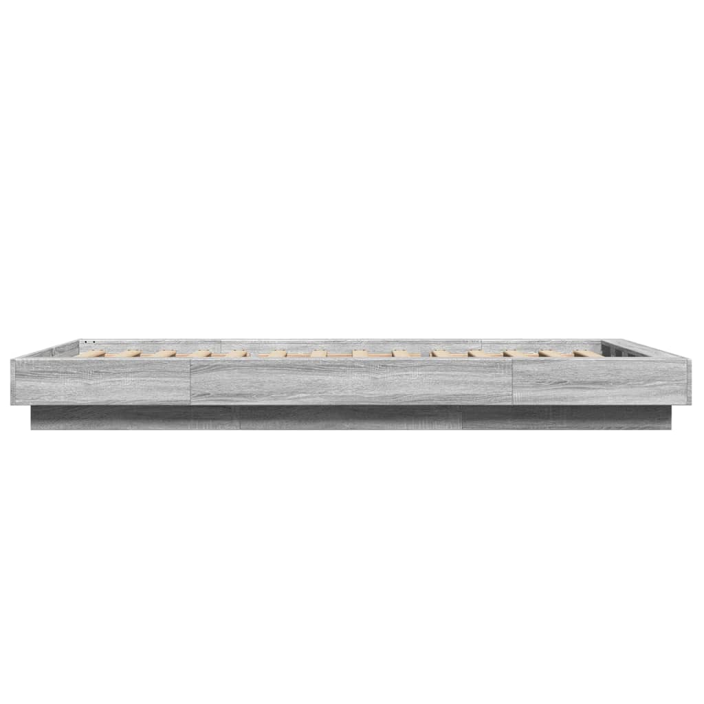 Cadre de lit et lumières LED sans matelas sonoma gris 90x200 cm - XIOS