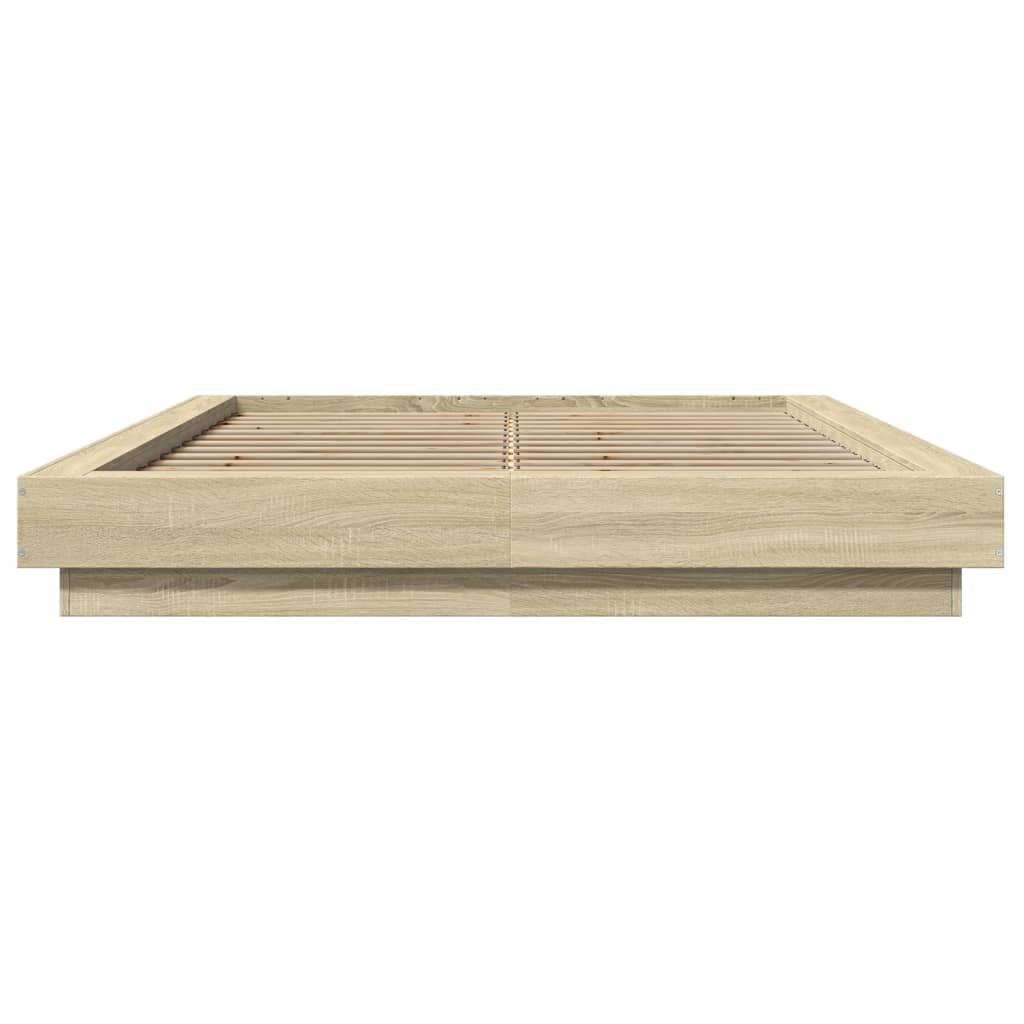 Cadre de lit avec lumières LED sans matelas140x190 cm - XIOS
