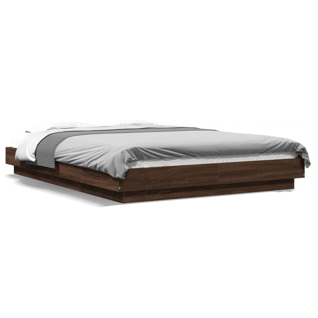 Cadre de lit avec lumières LED sans matelas 120x190cm - XIOS