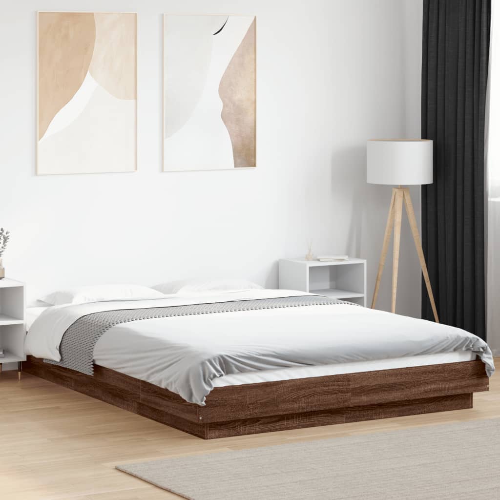 Cadre de lit avec lumières LED sans matelas 120x190cm - XIOS