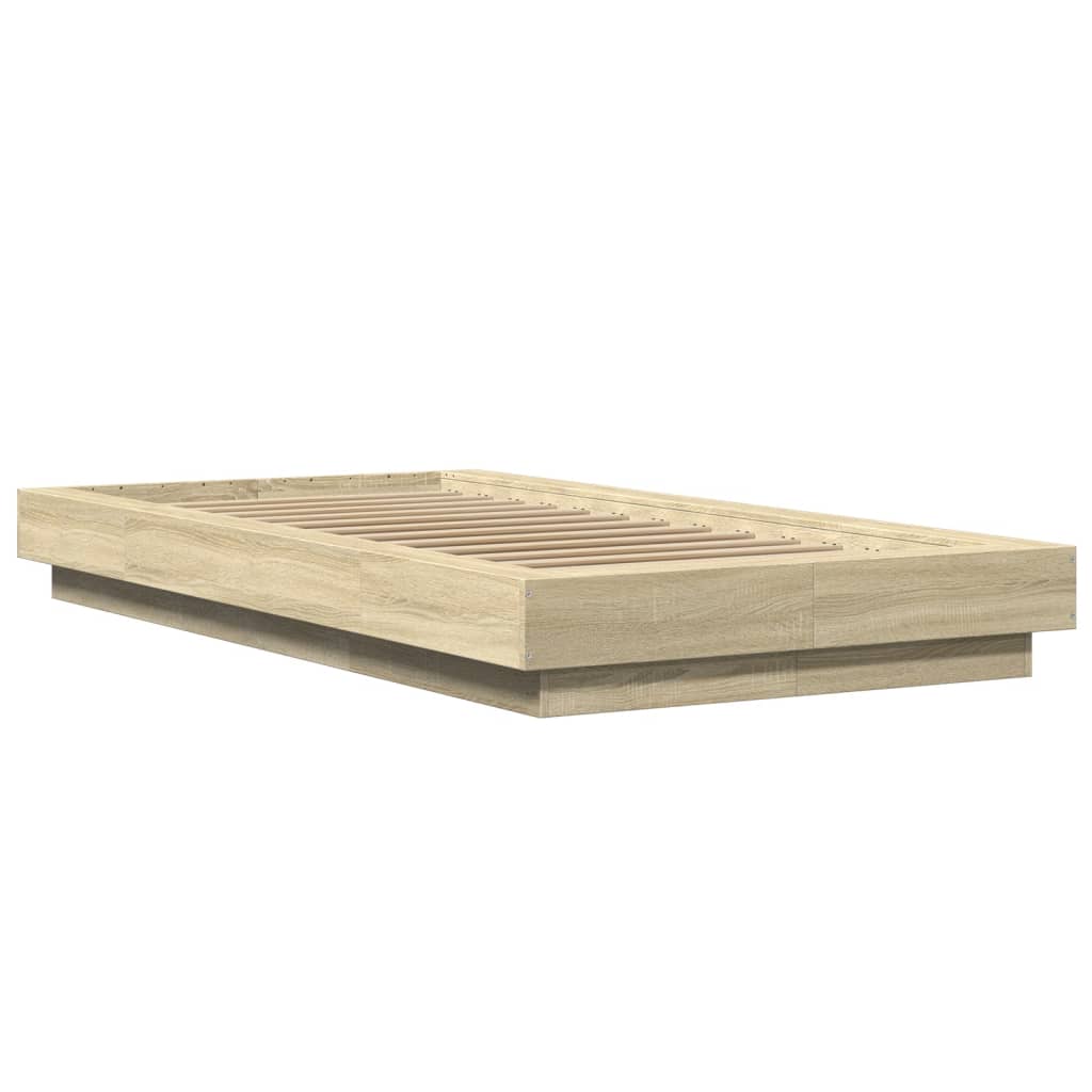 Cadre de lit avec lumières LED sans matelas 75x190 cm - XIOS