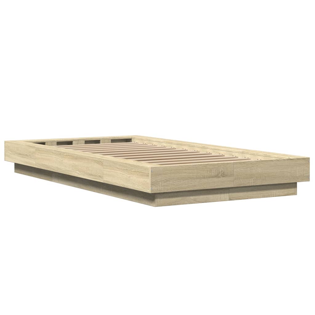 Cadre de lit avec lumières LED sans matelas 75x190 cm - XIOS