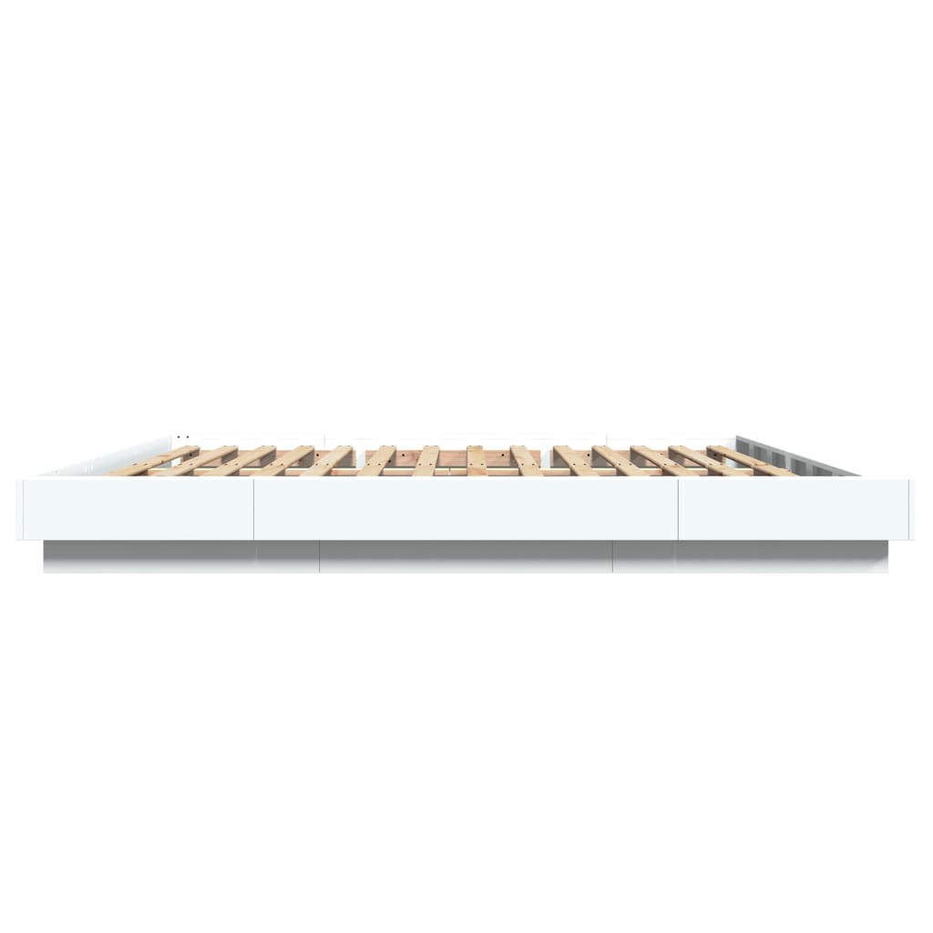 Cadre de lit sans matelas blanc 200x200 cm - XIOS