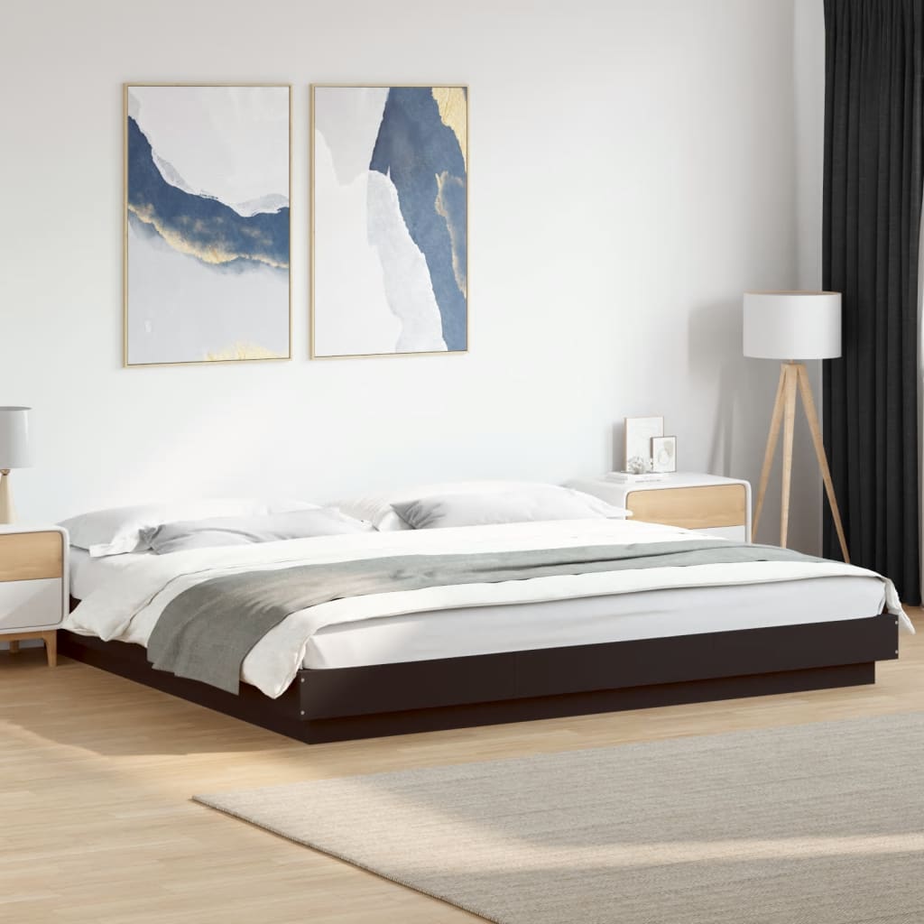 Cadre de lit sans matelas noir 200x200 cm - XIOS