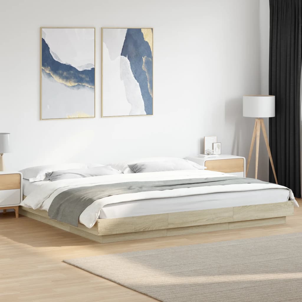 Cadre de lit sans matelas chêne sonoma 200x200 cm - XIOS