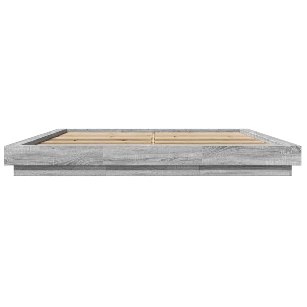 Cadre de lit sans matelas sonoma gris 200x200 cm - XIOS