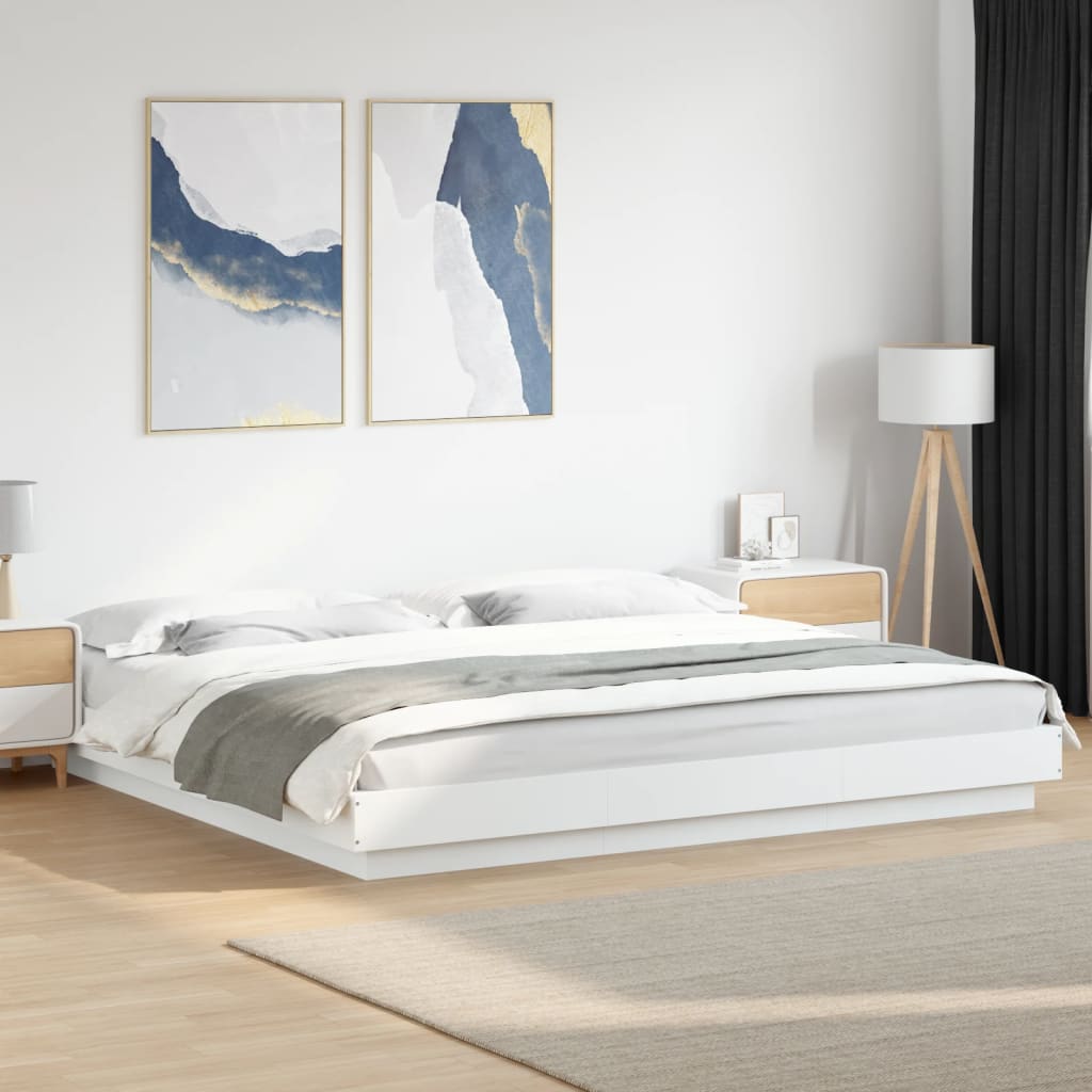 Cadre de lit sans matelas blanc 180x200 cm - XIOS