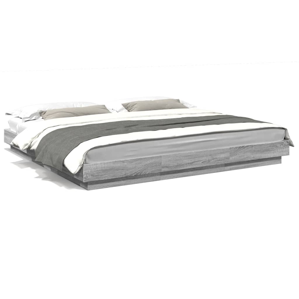 Cadre de lit sans matelas sonoma gris 180x200 cm - XIOS