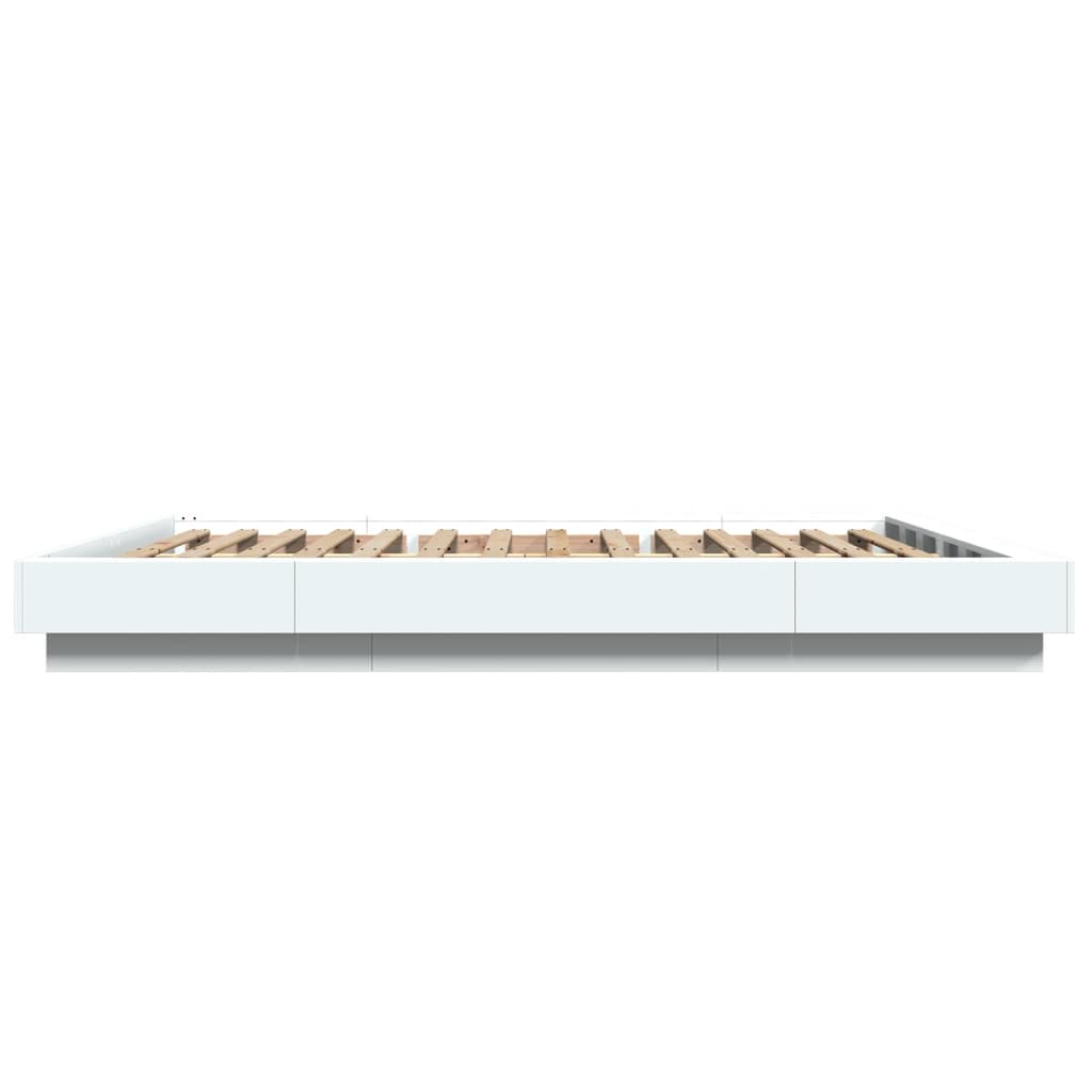 Cadre de lit sans matelas blanc 160x200 cm - XIOS