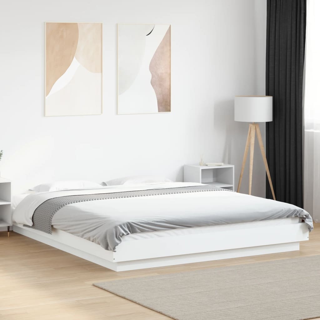 Cadre de lit sans matelas blanc 160x200 cm - XIOS
