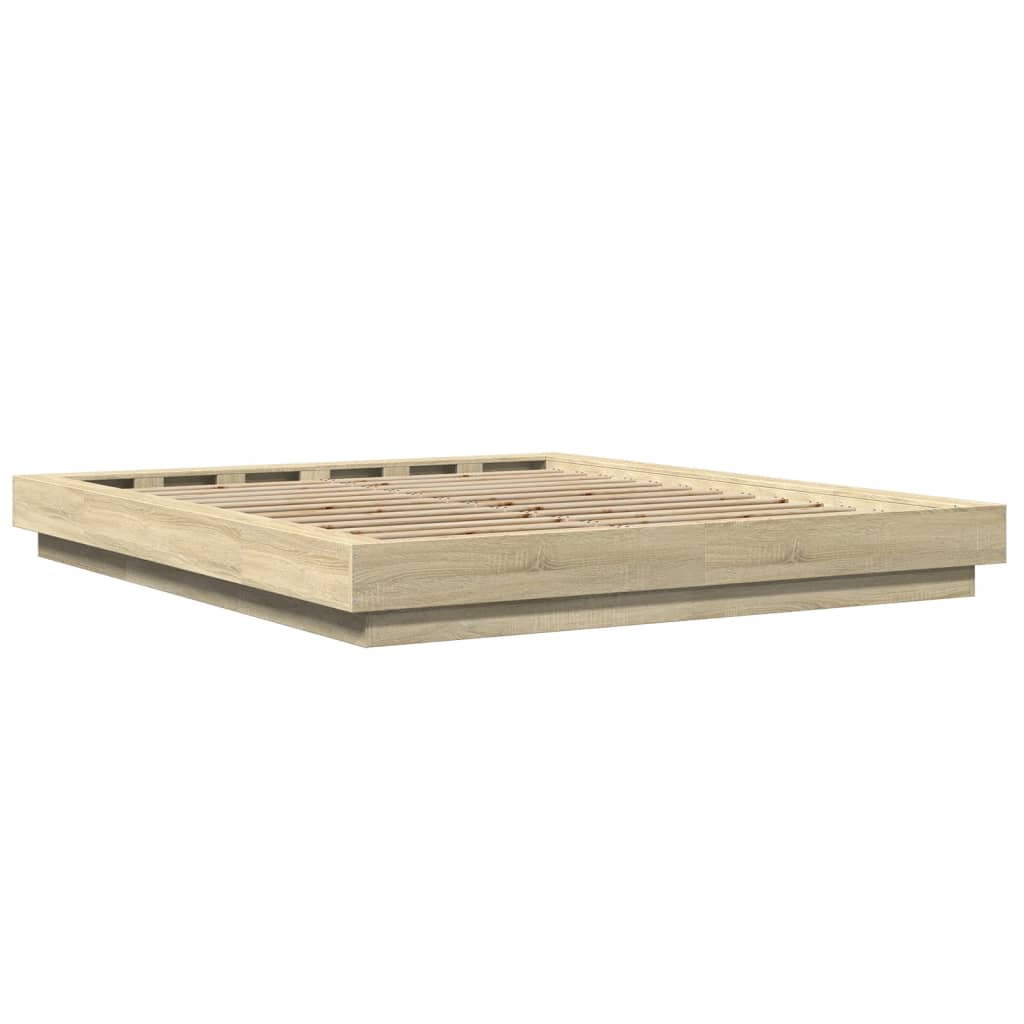 Cadre de lit sans matelas chêne sonoma 160x200 cm - XIOS
