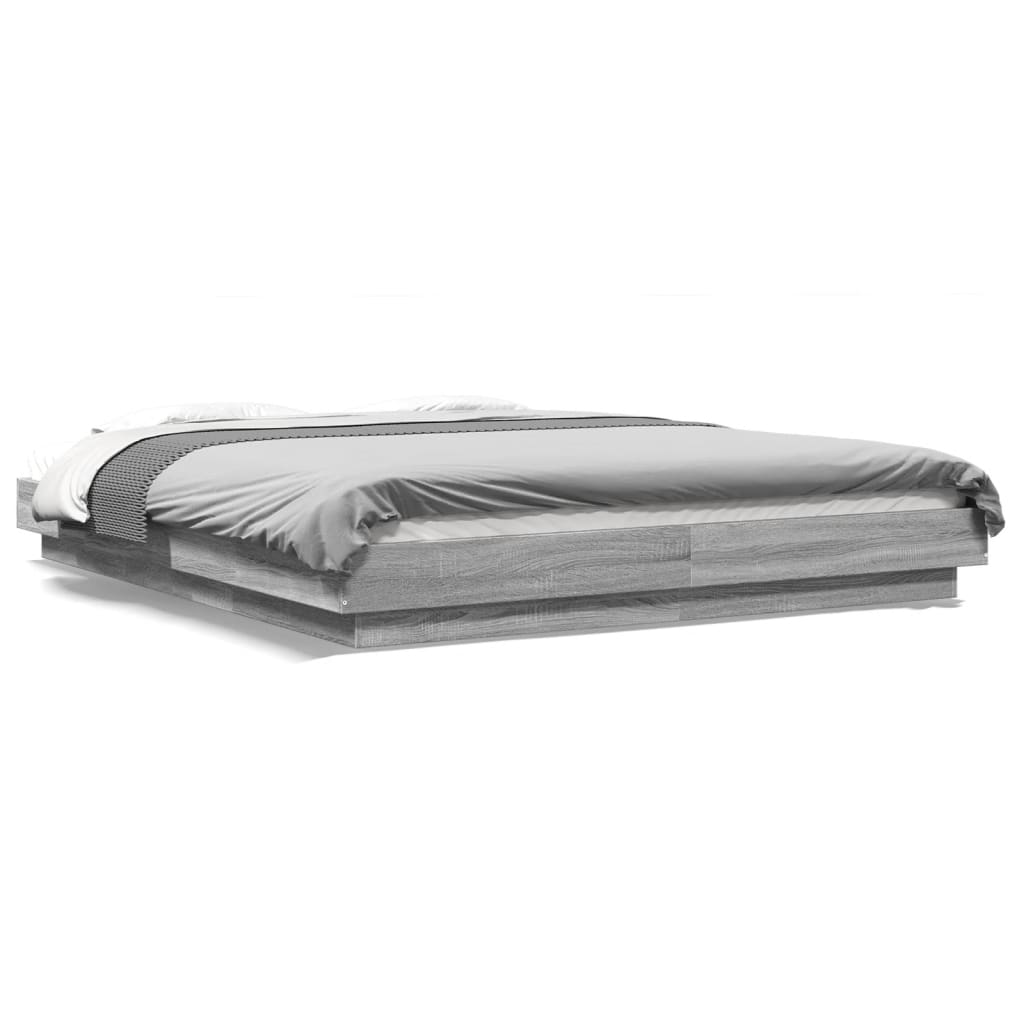Cadre de lit sans matelas sonoma gris 160x200 cm - XIOS